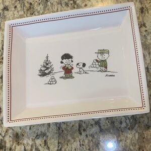 Schultz —Snoopy, Charlie Brown & Lucy Christmas Plate